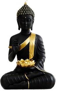 SHREE RAM IMPEX Sitting Buddha Idol for Home Decoration Decorative Figurine for Car Dashbaord Decorative Showpiece  -  26 cm