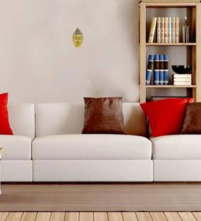 G-Srijan Aluminium Multi Color Buddha Head Face Wall Hanging Decorative Showpiece  -  11 cm