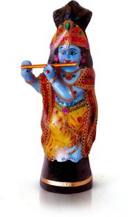 HOIVA Sree Krishna 1 Feet Idols in Fiber with Flute for home decor Decorative Showpiece  -  30 cm