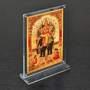 HAWAI Gold Plated Lord Vishwakarma Photo with Acrylic Frame(8x5.8 in) Religious Frame