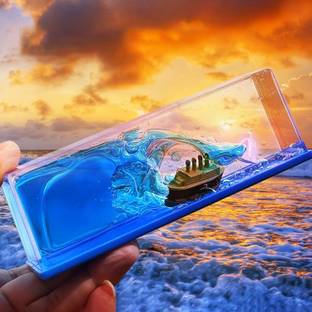 Ascension Liquid Wave Cruise Ship for Car Dashboard Nautical Showpiece Floating Ship Decorative Showpiece  -  5.8 cm