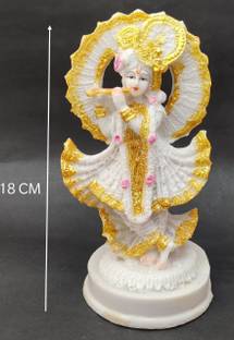 Love Kart Krishna Statue For Home Decor, Temple, Pooja, Gifting Decorative Showpiece  -  18 cm