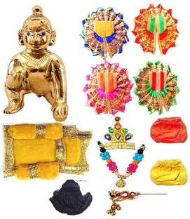 MOCO ESTOR Laddu gopal 1No.Size Idol ( Package of 11) Thakur ji Kanha ji (Size 1no..) Decorative Showpiece  -  6 cm