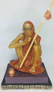 tskutty KANCHI MAHAPERIYAVA / MAHA PERIYAVAR POLYRESIN IDOL Decorative Showpiece  -  15 cm