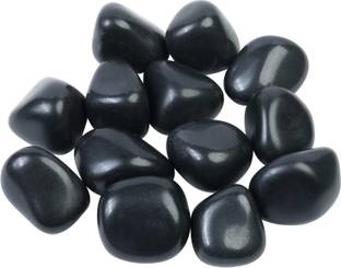 MIRAN AGATE Black Tourmaline Tumbled Stone for Protection & Grounding & EMF Protection Decorative Showpiece  -  2 cm