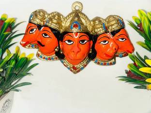 Tredd Enterprises Panchmukhi Hanuman wall & door hanging for entrance Decorative Showpiece Decorative Showpiece  -  10.5 cm