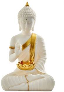 SHREE RAM IMPEX Polystone Home Décor Showpiece Figurine | Decorative Items Buddha Idol Statue Decorative Showpiece  -  26 cm
