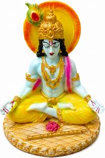 INFINITY WORLD Lord Krishna Idol for Home Temple | Premium Decorative Krishna Murti Statue Decorative ...