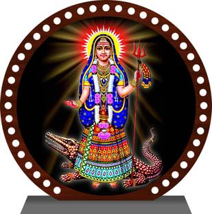 AUTOEASY Khodiyar idol for Car Dashboard home Gift Pooja Home Office Study Table Statue Decorative Showpiece  -  7.5 cm