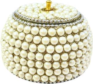 ADORN WORLD ADORN WORLD Beautiful Handcrafted Gifting Sindoor Moti Dibbi Decorative Showpiece  -  3 cm
