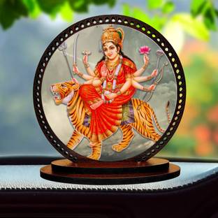 GiftzLane Lord Durga Dashboard idol for Car and Home Decorative Showpiece  -  3 cm