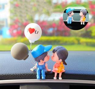 eshopy Cute Cartoon Couples Action Figure Figurines Balloon Ornament Car Dashboard Toys Decorative Showpiece  -  2 cm