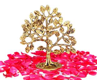 aalayam selveer Kalpavriksha Tree | Karpaga Viruksham Tree |Kalpa Vruksha Tree Brass Decorative Showpiece  -  15 cm