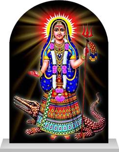 AUTOEASY Khodiyar idol for Car Dashboard home Gift Pooja Home Office Study Table Statue Decorative Showpiece  -  8 cm