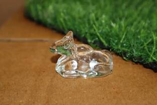 DARIDRA BHANJAN Crystal Sphatik Nandi Idol Statue, Sphatik Nandi Crystal Yantra Decorative Showpiece  -  4 cm