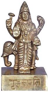 SOMENDRAA BRIHASPATI (PLANET) | GOD IDOL | BRASS | SILVER - 10CM Decorative Showpiece  -  10 cm