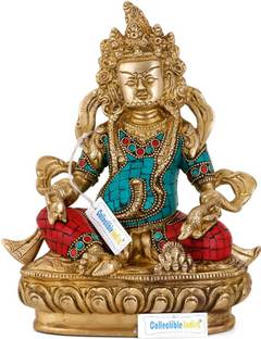 Collectible India Large Lord Kubera God Kuber Idol Decorative Showpiece  -  23 cm