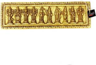 SUSAJJIT DECOR Brass Dashavtaar Wall Plate Lord Vishnu Ten Incarnation in One Plate Showpiece Decorative Showpiece  -  10 cm