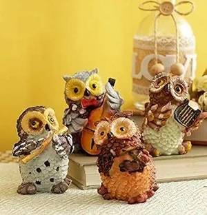 Jai bhole nath my owl my style my music my game love you haters showpiece Decorative Showpiece  -  9 cm