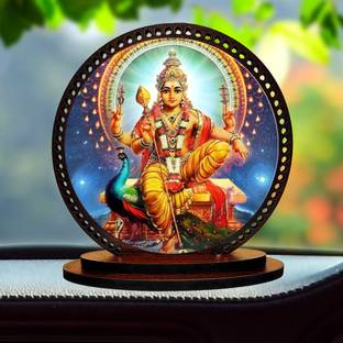GiftzLane Lord Kartikeya Dashboard idol for Car and Home Decorative Showpiece  -  3 cm
