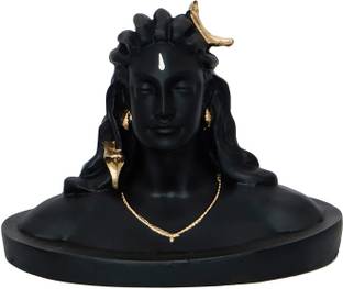 HOIVA (Pack of 1)Shiva Adiyogi Statue for Car Dash Board/Home & Office Decor- 4 inch Decorative Showpiece  -  11 cm