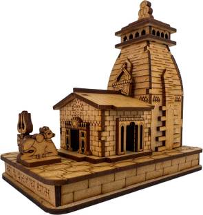 Elegant Lifestyle Kedarnath Temple 3D Miniature Kedarnath Mandir Shree Kedarnath Dham, Lord ShivJi Decorative Showpiece  -  12.5 cm