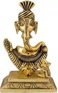 Chandra Art Collection Lord Ganesha Idol Statue with Turban Pagdi Hindu God Ganesh Ganpati Decorative Showpiece  -  15.5 cm