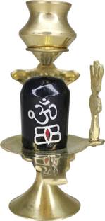 vinayakmoorti Shivling Shivlingam with Snake Shiva Lingam Statue (Height:- 4 Inch) Decorative Showpiece  -  9 cm