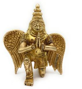 Bhunes Brass Garuda Idol Garuddev Statue Murti Garuda Idol Decorative Showpiece  -  11 cm