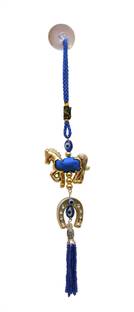9tees Mart Vastu Fengshui Wall Hanging Evil Eye With HorseShoe For Ward Off Negativity Decorative Showpiece  -  24 cm