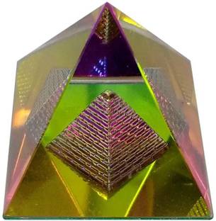 SHRI LAXMI ENTERPRISES MULTICOLOUR PYRAMID (CRYSTAL) Decorative Showpiece  -  5 cm