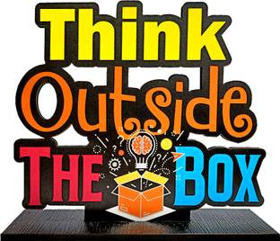 Suveharts Table Decoration Items | Office Table Decoration Items-Think Outside Of The Box Decorative Showpiece  -  2 cm