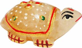 Shubhanjali Mini Citrine Turtle Tortoise Reiki Healing and Crystal Healing Gemstone Statue Yellow Citrine Natural Stone Tortoise for Positive Energy Decor & Vastu Best Gift for Career and Good Luck Decorative Showpiece  -  3 cm