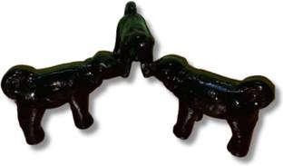 ABCD Red Toy Honuman Monkey Handmade Terracotta Decorative Showpiece  -  14 cm