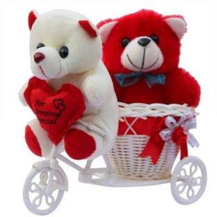 Corvell Romantic Cycle Gifts with Flower for Wife, Girlfriend, fiance On Valentine's Day Decorative Showpiece  -  21 cm