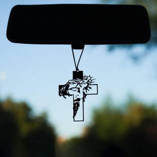 SKYLACE Spiritual Hanging Accessories: Car Home Office Décor Jesus Divine Elegance Decorative Showpiece  -  9 cm