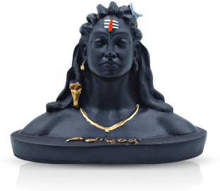 A & S VENTURES Polyresin Adiyogi Shiva Statue for Car Dash Board & Gift, Idol/Adiyogi/Murti Decorative Showpiece  -  10.4 cm