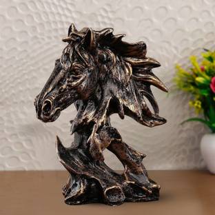 Flipkart Perfect Homes Running Horse Handcrafted Statue|Home Décor|Drawing |living Room|Marble Finish Decorative Showpiece  -  26 cm