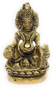 Astrosale Ashtadhatu Kuber Ji Idol In Medium Size For Money, Status & Prosperity Decorative Showpiece  -  8 cm
