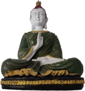 Vandana Collection Sitting Buddha Figurine Polyresin Decorative Showpiece  -  26 cm