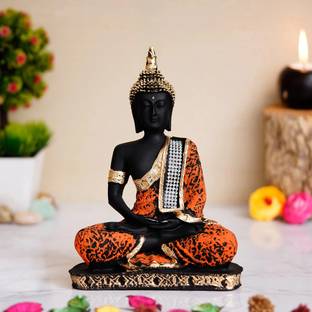 Royalbox Meditating Buddha Statue For Home Decor Idol/Showpiece Decorative Showpiece  -  17 cm