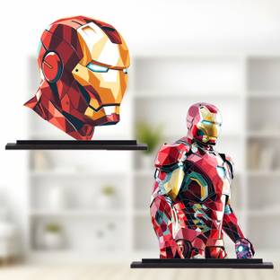 3DHUB Iron Man 3D Photo cut Decorative Showpiece  -  10 cm
