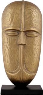House of Sajja Metal showpiece in human face design Decorative Showpiece  -  13.5 cm