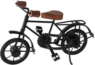 welno international Wooden and Wrought Iron Antique Decorative Cycle for Showcase Display Decorative Showpiece  -  12.7 cm