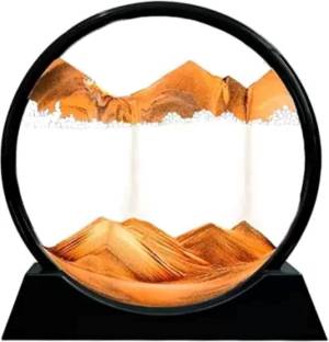 VVG TRADERS Quicksand Art Living Room Decoration Creative 3D Hourglass Painting Home Decorative Showpiece  -  15 cm