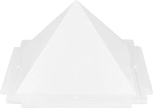 vastu-vigyan Vastu White Pyramid 3 Layer White Pyramid/ Vastu Pyramid Decorative Showpiece  -  13 cm
