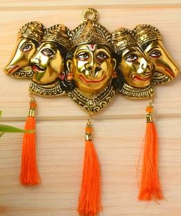 LAXA Vastu Santi Panchmukhi Hanuman Ji Idol Wall Hanging Decorative Showpiece  -  19 cm