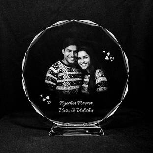 VALENTINAGIFT 3D Laser Engraved Crystal For Birthday & Anniversary Gifts – VT SUNFLOWER Decorative Showpiece  -  13 cm