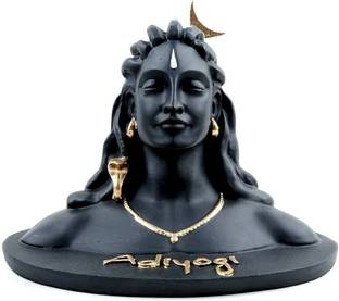 Ishu handi artistic Adiyogi Shiva Statue for Home Decor, Office & Car Decorative Showpiece Decorative Showpiece  -  13 cm