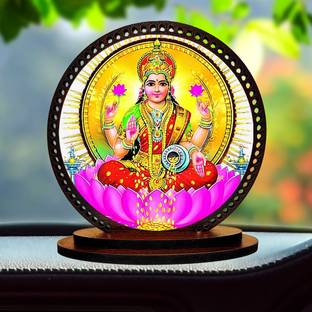 GiftzLane Lord Laxmi Dashboard idol for Car and Home Decorative Showpiece  -  3 cm